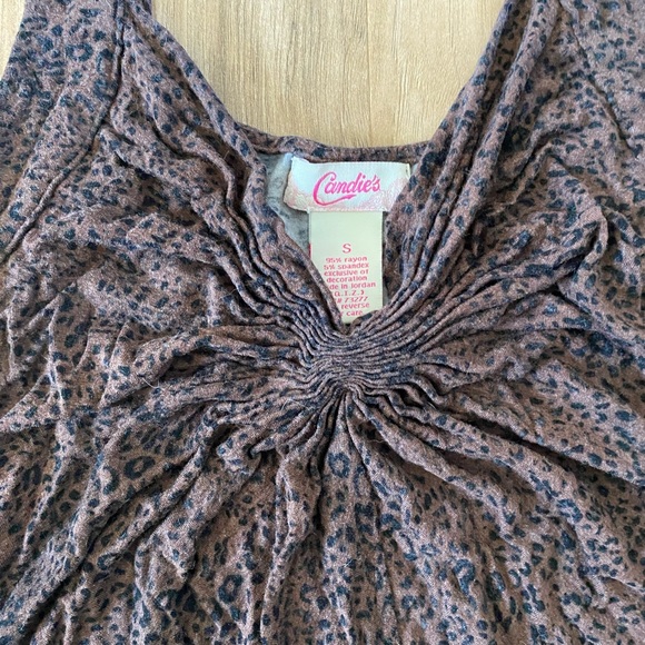 Candies Brown Animal Print tank top - Picture 3 of 4